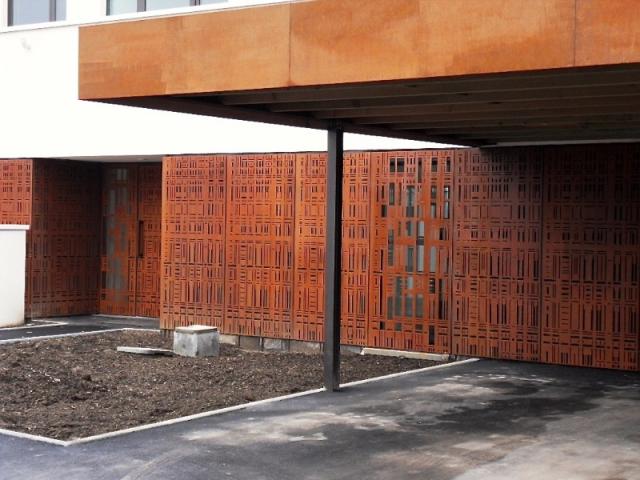 Façade en acier Corten