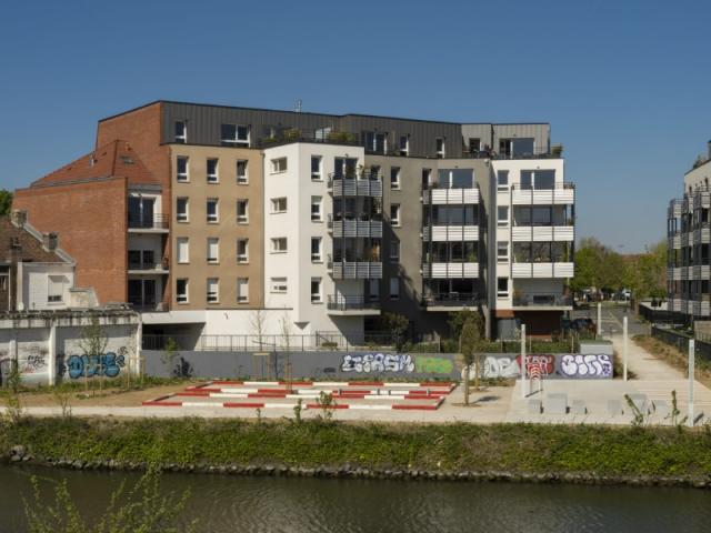Chantier d'un collectif de logements à Saint-André-lez-Lille ,le lot métallerie 